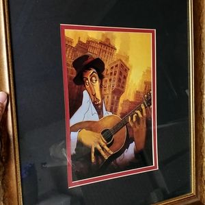 Justin Bua Framed Print "El Guitarrista"